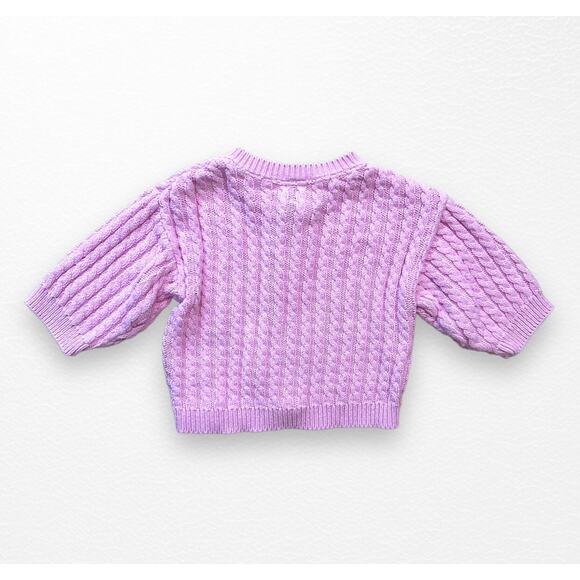 Hanna Andersson Cable Knit Cardigan, 3-6 Months - Picture 4 of 7